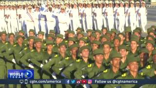 Military parade in Havana celebrates Cuban revolution [upl. by Liv451]