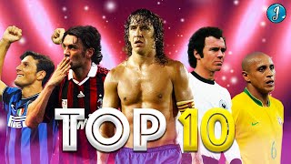 Top 10 Legendary Defenders In Football ● Paolo Maldini ● Roberto Carlos ● Carles Puyol ● amp More [upl. by Macguiness604]