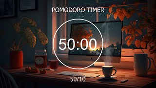 5010 Pomodoro Timer  Chill Lofi Music And Library Sound Study amp Work Focus ★︎ Focus Station [upl. by Nart]