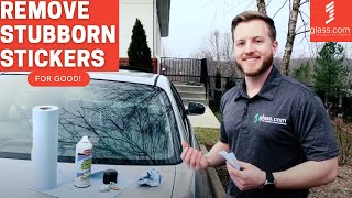 The Best Way to Remove Stickers from Auto Glass  Glasscom® [upl. by Tierney413]