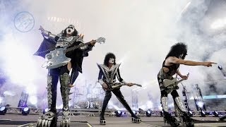 KISS  Detroit Rock City  Dodger Stadium 25012014 LA Kings vs Anaheim Ducks [upl. by Temme]