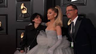 Ariana Grande On The Red Carpet  Fashion Cam  2020 GRAMMYs [upl. by Peder]