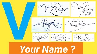 ✔️ V Signature Style  How To Draw Signature Like A Billionaire Alphabet V [upl. by Chlo]