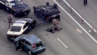 Car crashes during chase on I95 [upl. by Ycart]