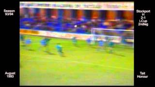 1993  1994 Hartlepool FC 03 W Stockport Co LCup 2nd leg  Tait Honour [upl. by Rydder]