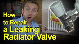 HOW TO REPAIR A LEAKING RADIATOR VALVE  Plumbing Tips [upl. by Iv]