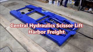 Central Hydraulics Scissor Lift  Harbor Freight  Full Throttle Reviews [upl. by Anas]