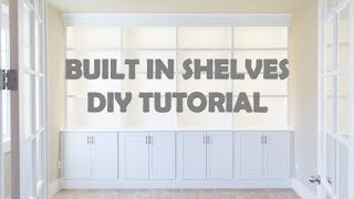 DIY Built In Shelves Tutorial  Base  Cabinets  Part I [upl. by Aniretac]