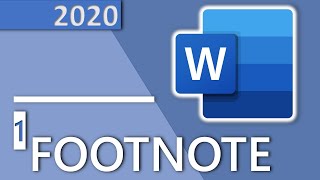 How to add footnotes in Word in 1 MINUTE HD 2020 [upl. by Loydie]