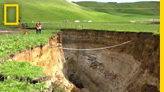 See a Gigantic Sinkhole on New Zealand’s North Island  National Geographic [upl. by Cimah]