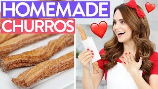 HOW TO MAKE HOMEMADE CHURROS [upl. by Phillis718]