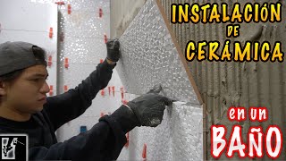 Cómo instalar cerámica EN UN BAÑO 🚿  Instalaciones [upl. by Bogusz]