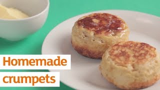 Homemade crumpets  Recipe  Sainsburys [upl. by Gnilsia]