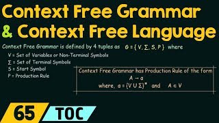 Context Free Grammar amp Context Free Language [upl. by Anihs917]