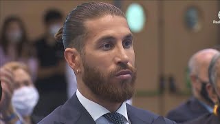 Football Emotional Ramos says goodbye to Real Madrid  AFP [upl. by Llenej681]