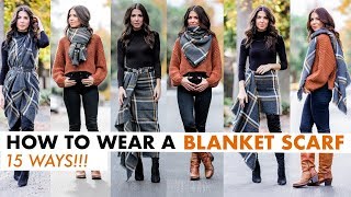 How To Wear a BLANKET SCARF 15 Ways By Orly Shani [upl. by Geneva]