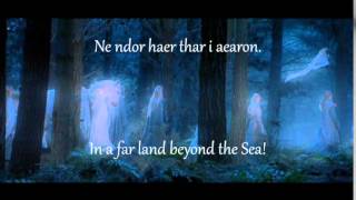 The Passing of the Elves Sindarin lyrics with translation [upl. by Annas]