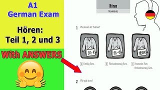 A1 German Exam Hören Teil 1 2 und 3 Goethe institut  German language [upl. by Rebmac]