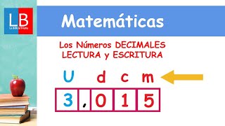 Los Números DECIMALES LECTURA y ESCRITURA ✔👩‍🏫 PRIMARIA [upl. by Yancey]