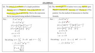 Deriving an dimensional formula or equation [upl. by Moreland168]