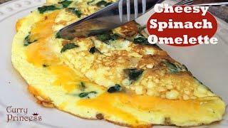 Easy to Make Cheesy Spinach Omelette for Breakfast [upl. by Aikmat]