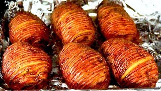 How to make HASSELBACK POTATOES recipe Baked Potato [upl. by Imalda]