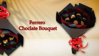 DIY Ferrero Rocher Chocolate Bouquet  DIY Chocolate Bouquet Gift Idea  DIY Paper Chocolate Bouquet [upl. by Nitneuq]