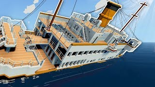 Tour Ship Capsized amp Sinks  Stormworks Multiplayer Gameplay [upl. by Eicyaj613]