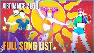 Just Dance 2019 Full Song List  Ubisoft US [upl. by Oab]