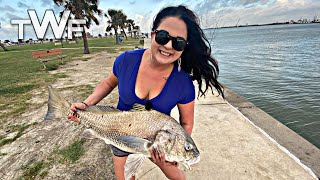 Fishing Port Aransas Texas  Roberts Point Park [upl. by Kimberly]