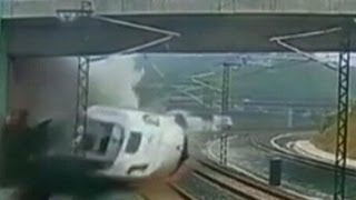 Caught on Tape Deadly Train Crash in Spain [upl. by Eirene]