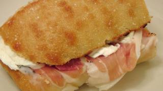 Prosciutto and Mozzarella Sandwich  My Favorite  By Laura Vitale  Laura in the Kitchen Ep 158 [upl. by Dorraj]