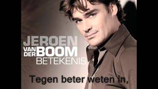 Jeroen van der BoomKaraokeInstrumentaalBetekenis [upl. by Gayelord]