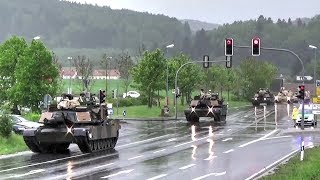 US Tanks amp Howitzers Passing Through German Town [upl. by Itagaki]