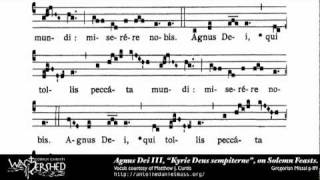 Agnus Dei III from Mass III Gregorian Chant [upl. by Domineca856]