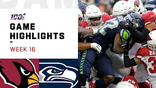 Cardinals vs Seahawks Week 16 Highlights  NFL 2019 [upl. by Hamehseer47]