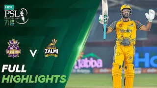 Full Highlights  Quetta Gladiators vs Peshawar Zalmi  Match 2  HBL PSL 7  ML2T [upl. by Tallu]