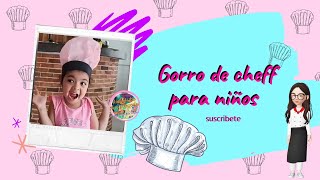 COMO HACER UN GORRO DE CHEF PARA NIÑOS [upl. by Fachini]