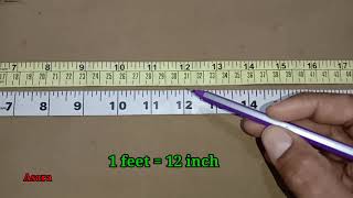 inch tape measurements1 inch main kitna cm hota hai ek inch main kitna mm hota hai [upl. by Kceb]