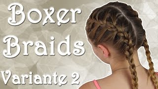 Boxer Braids  Variante 2  Französischer Zopf  haareflechten [upl. by Aniat786]