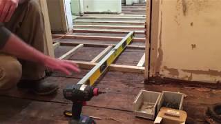 DIY How to level a uneven wavy or sloping wood floor [upl. by Neit131]