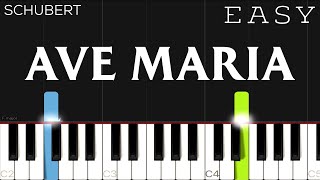 Schubert  Ave Maria  EASY Piano Tutorial [upl. by Onaicilef]