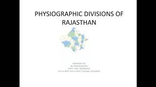 Physiographic divisions of Rajasthan [upl. by Rao]