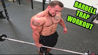 Intense 5 Minute Barbell Trap Workout [upl. by Brower]