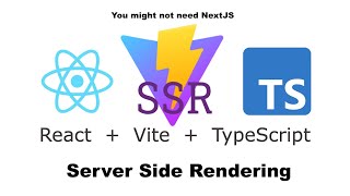 Easily Setup Vite React SSR  Server Side Rendering [upl. by Zoba699]