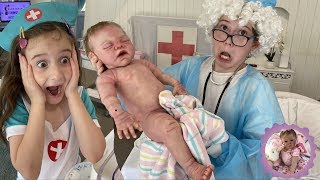 Reborn Hospital Roleplay Crazy Old Doctor Delivers Newborn Baby [upl. by Marvella]