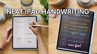 HOW TO WRITE NEATLY ON YOUR IPAD  Tips to Take Aesthetic Notes amp Improve Your Handwriting On iPads [upl. by Auhsej]