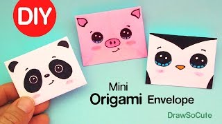 How to Make a Mini Origami Envelope Super Easy [upl. by Froemming]