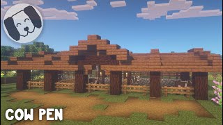 Minecraft How To Build a Cow Pen Tutorial [upl. by Samuelson]