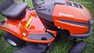 Husqvarna TS 138 oldalkidobós fűnyíró traktor bemutató [upl. by Soilissav]